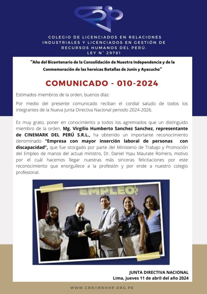 CRRIIRRHHP – Comunicado 010-2024